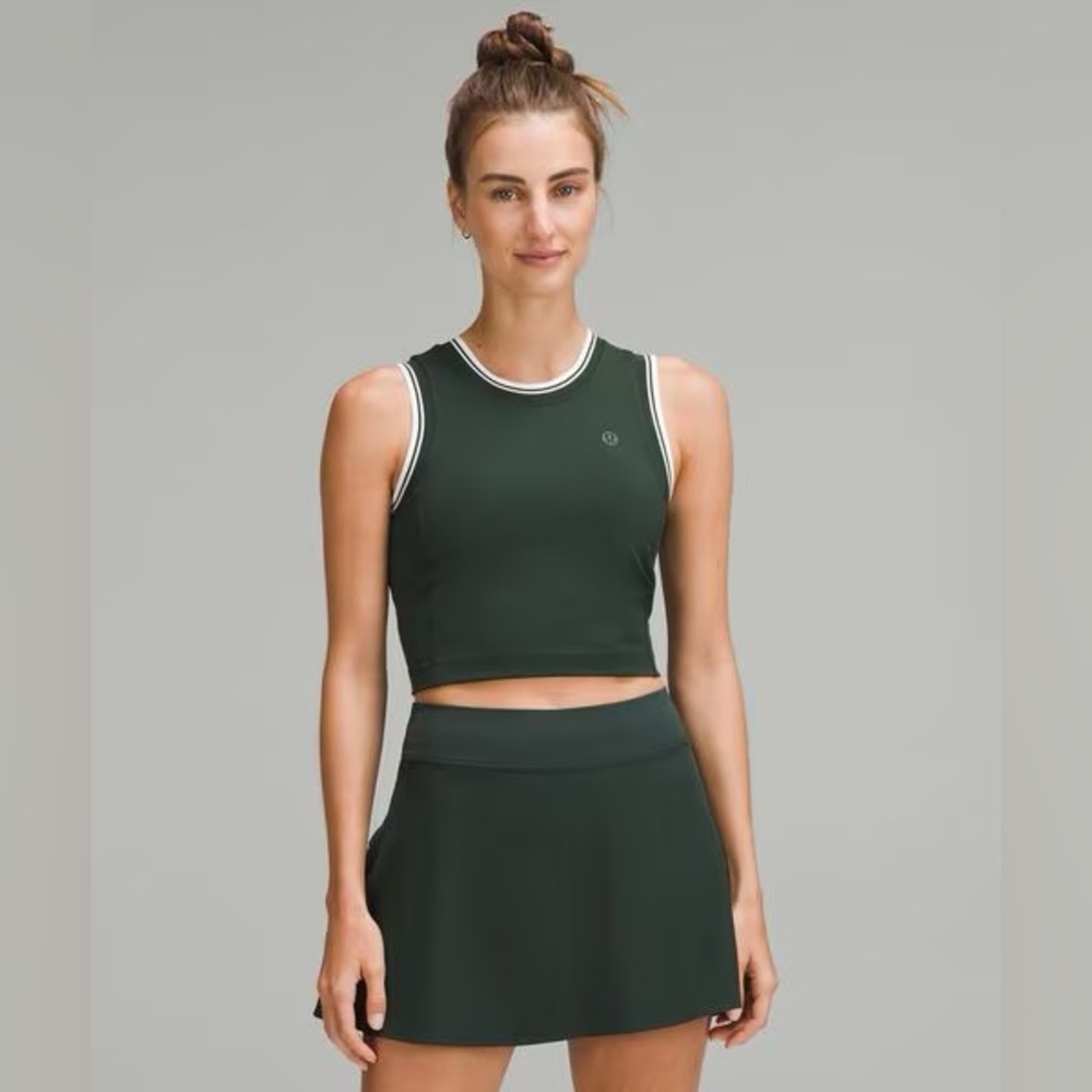 Lululemon Varsity Scoop-Neck Cropped Tennis Tank Top *Medium Support, B/C Cup